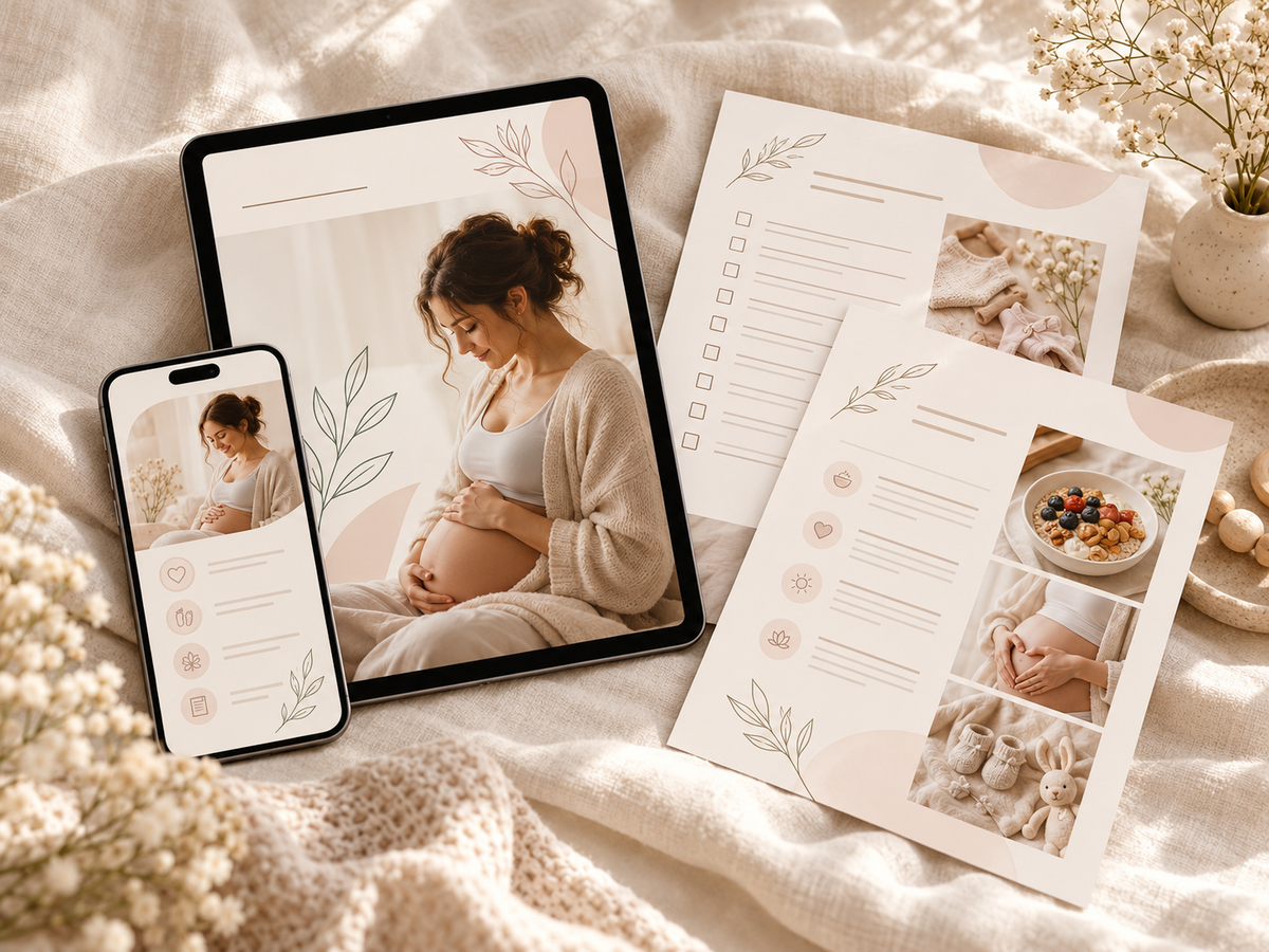 Mockup ebooka Priprema za porođaj